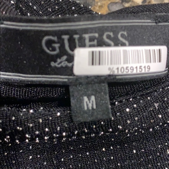 Guess black sequin one shoulder top - Picture 2 of 2